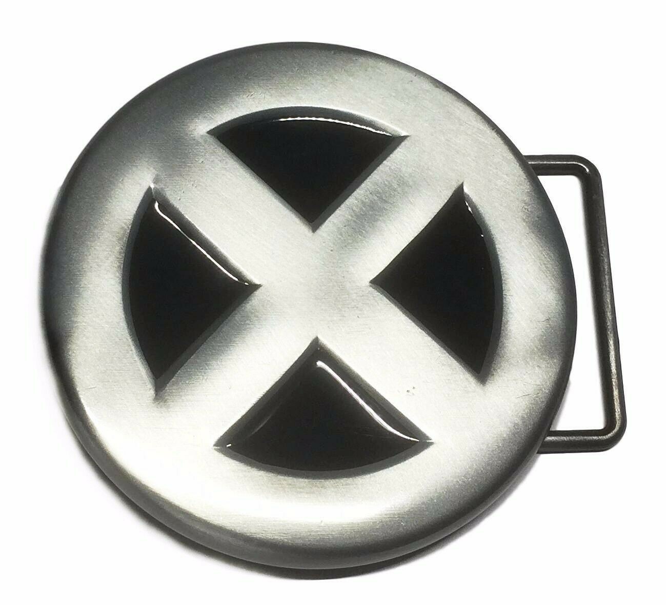 X-Men Logo Silvertone Metal Belt Buckle
