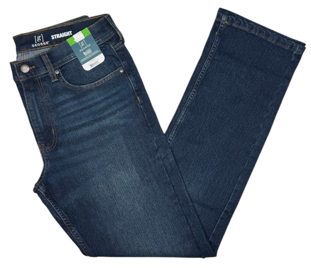 George #11695 NEW Men’s Stretch Straight Leg Jeans