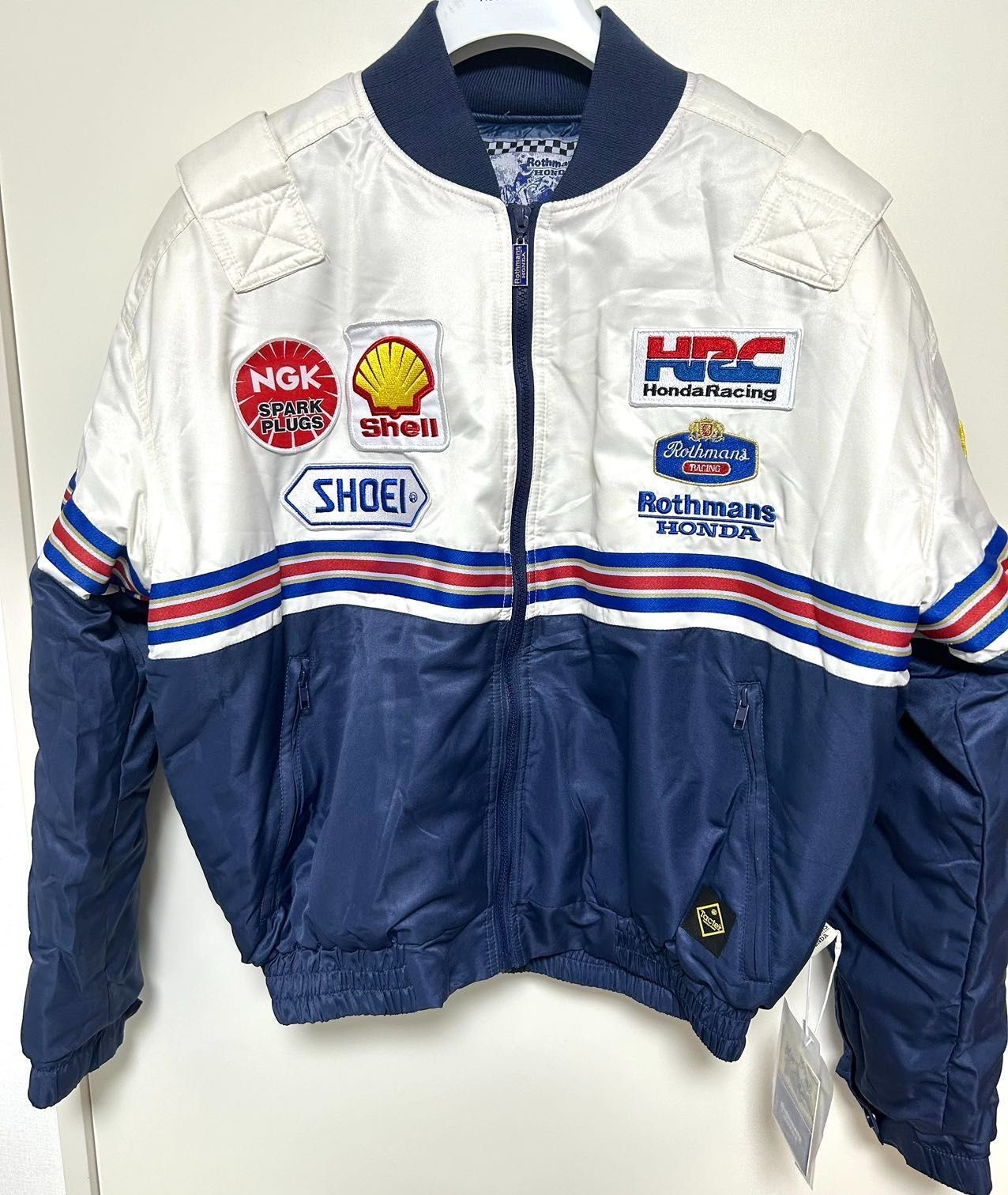 New XL Rothmans RACING HRC MotoGP NSR Racing Cotton Jacket Bike Wear Sports Out