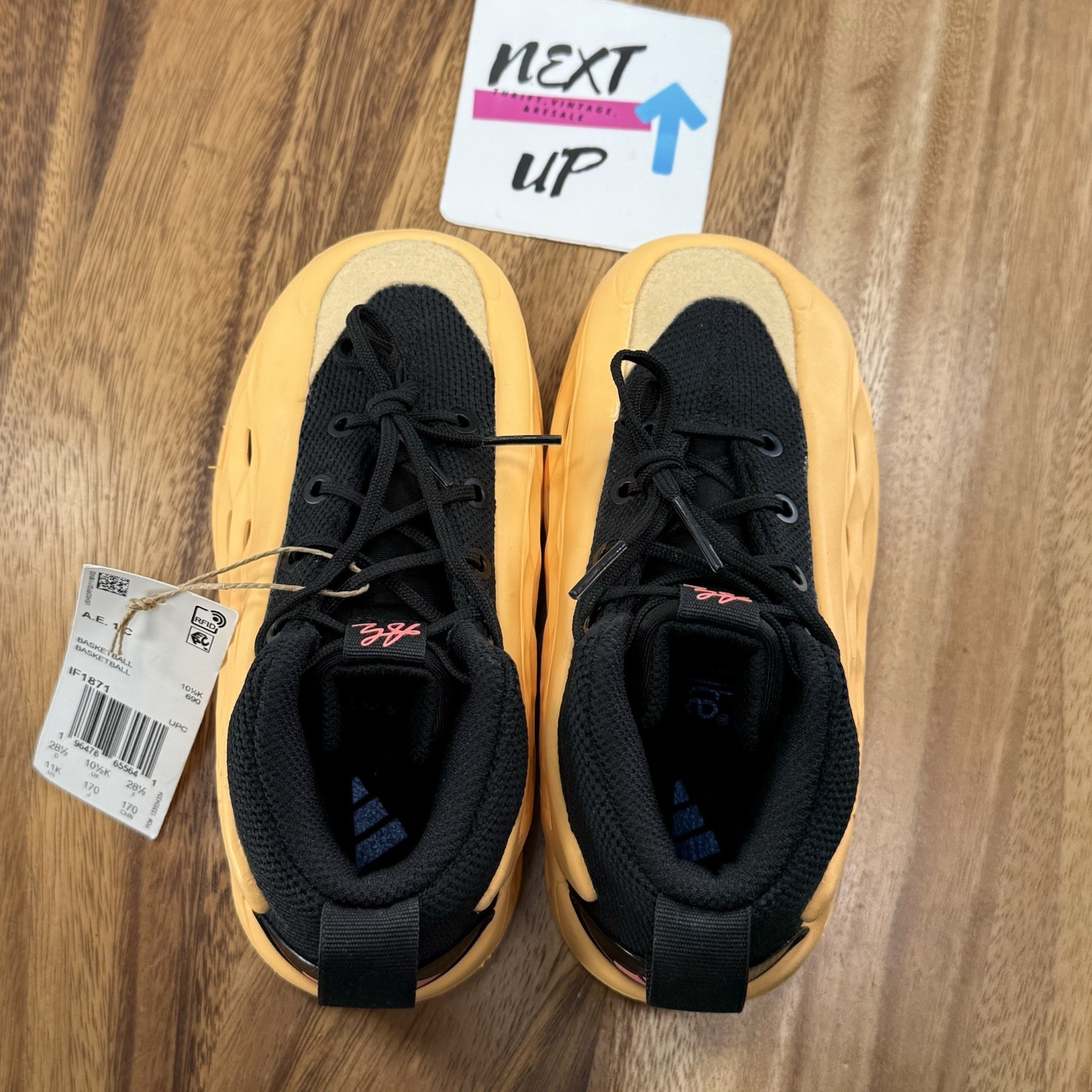 Toddler 11K-Adidas Anthony Edwards AE1 Basketball Shoe Acid Orange/Black IF1871