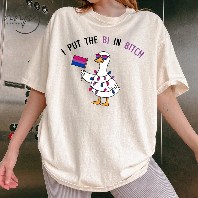 Put the Bi in Bitch Comfort Tee Bi Pride LGBTQ Funny Sarcastic
