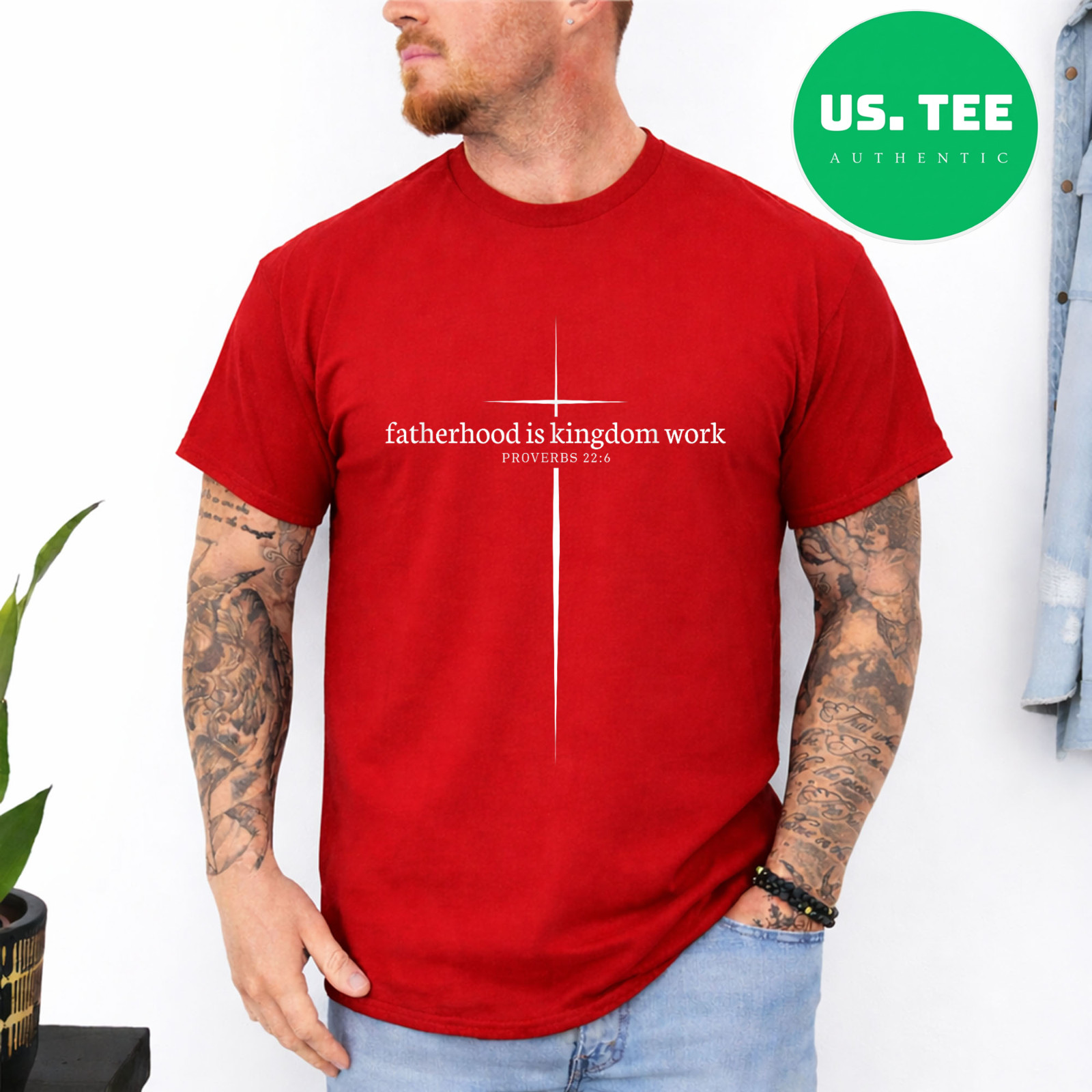 Fatherhood is Kingdom Work Christian Dad Men Father’s Day T-Shirt