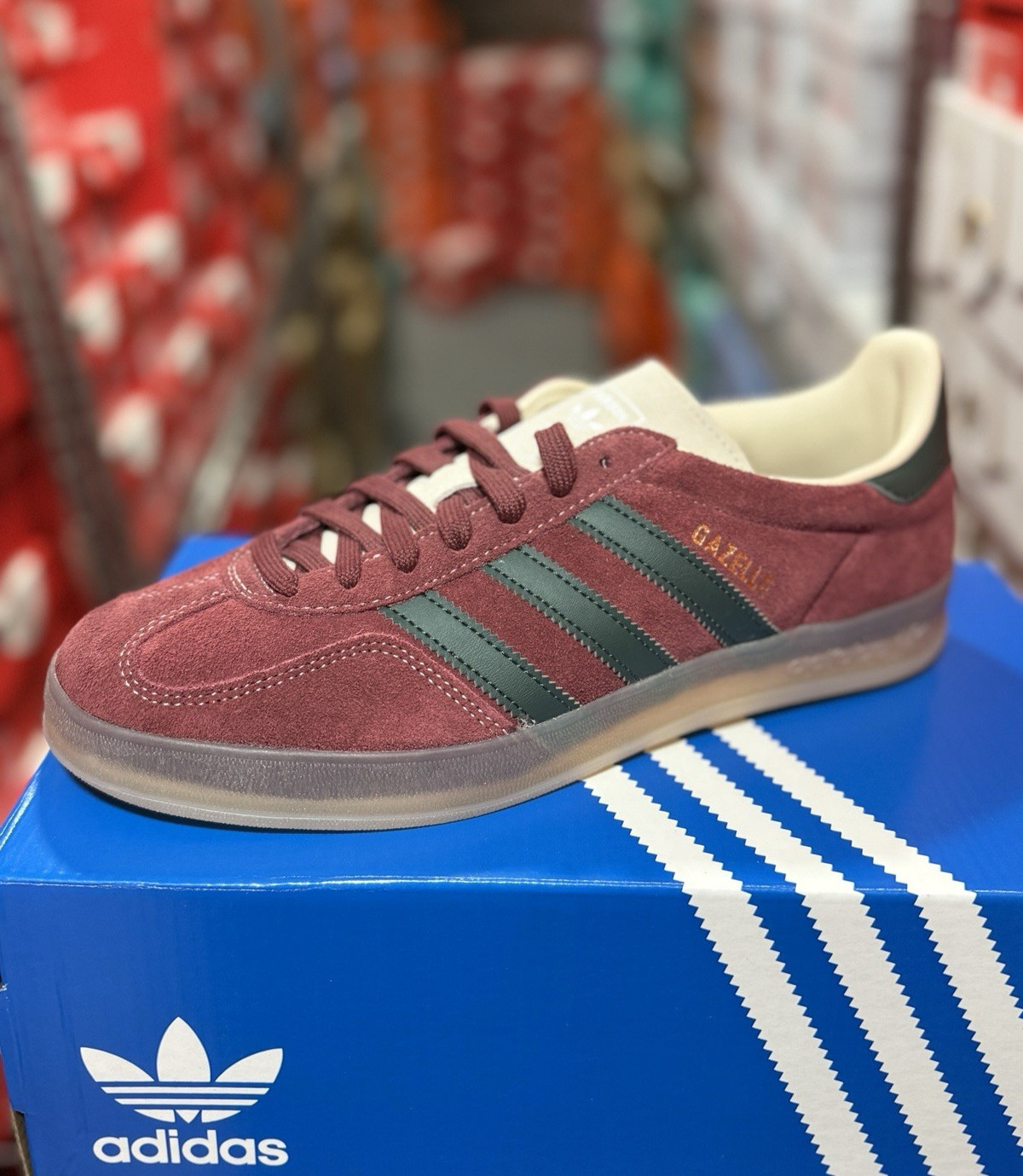 Adidas Gazelle Indoor Mens Red Sneakers Casual Shoes JH5403