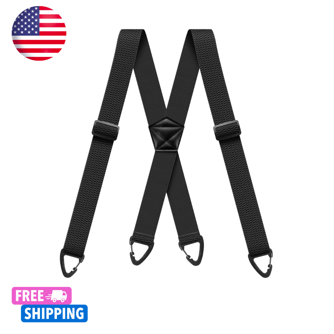 Suspenders for Men Heavy Duty, X Shape Back Hidden Suspender 1.5″ Under Clothing