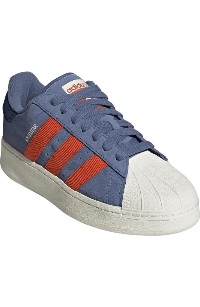 Adidas Superstar XLG Suede Sneaker in Crew Blue/Prered Men’s 11.5
