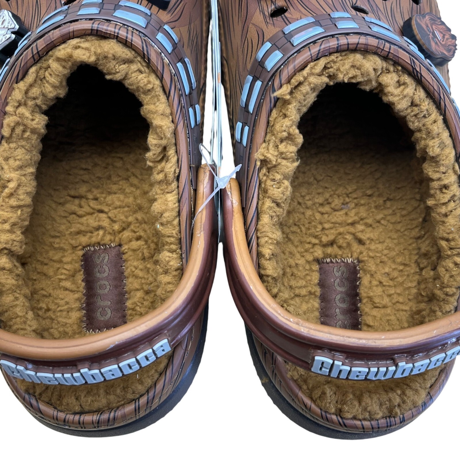 Crocs x Star Wars Brown Chewbacca Jibbitz Fuzzy Lined Clogs Size W6/M4 – New