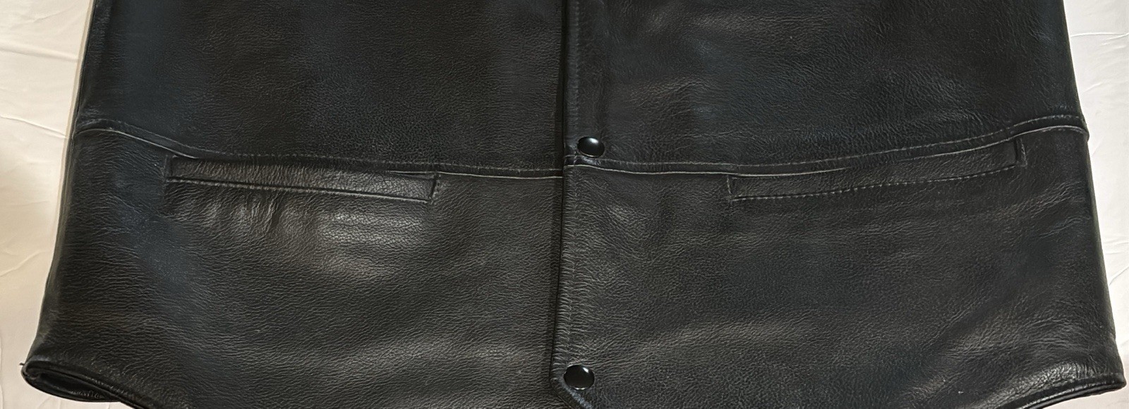 Coronado Premium Leather Outerwear USA Black Buttons Bison/Suede Size 44 Vest