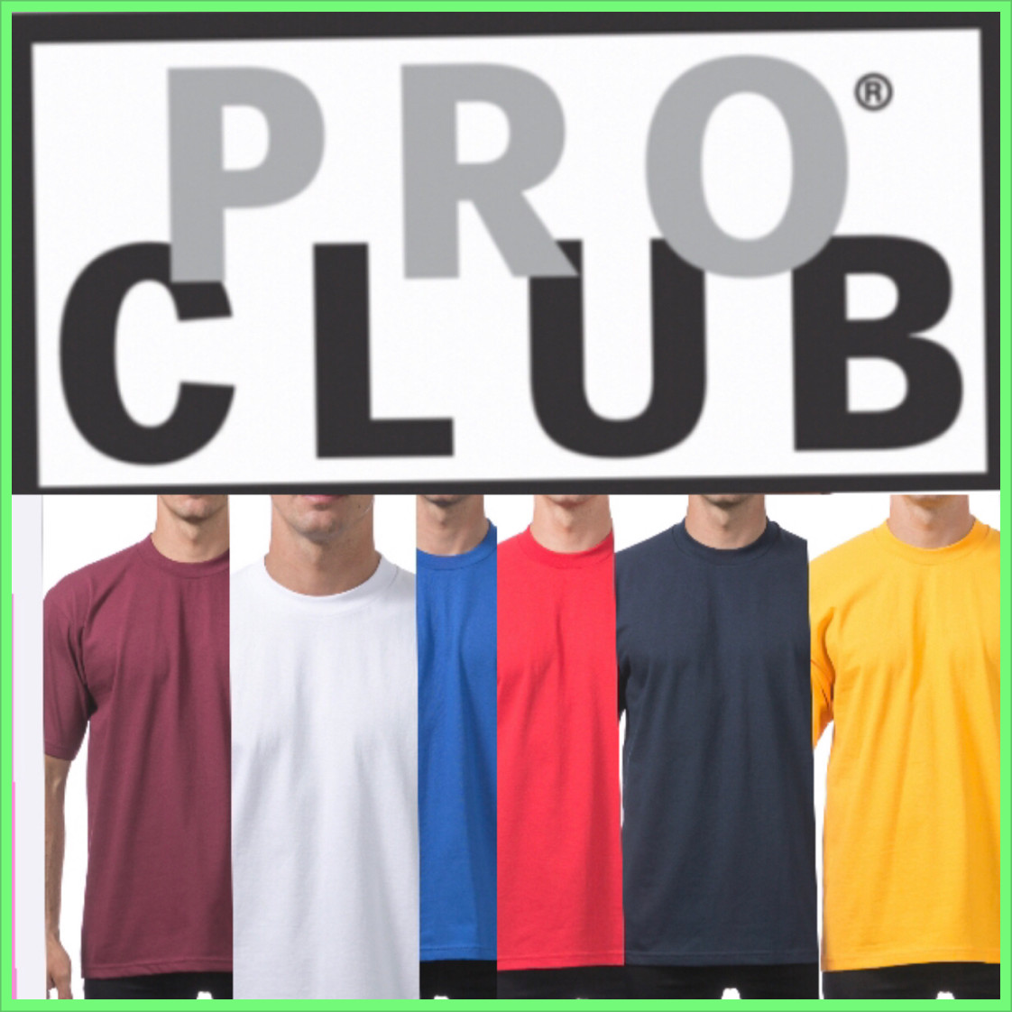 3, 5 LOT/PACK PROCLUB PRO CLUB HEAVY WEIGHT MEN’S SHORT SLEEVE PLAIN T SHIRT