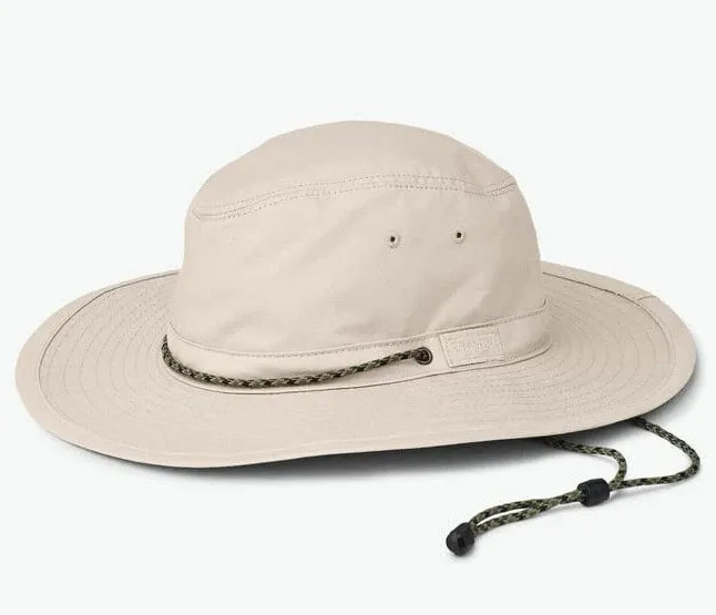 Filson Twin Falls Travel Hat 20077084 MADE IN USA Tan Light Beige Khaki Sun Cord