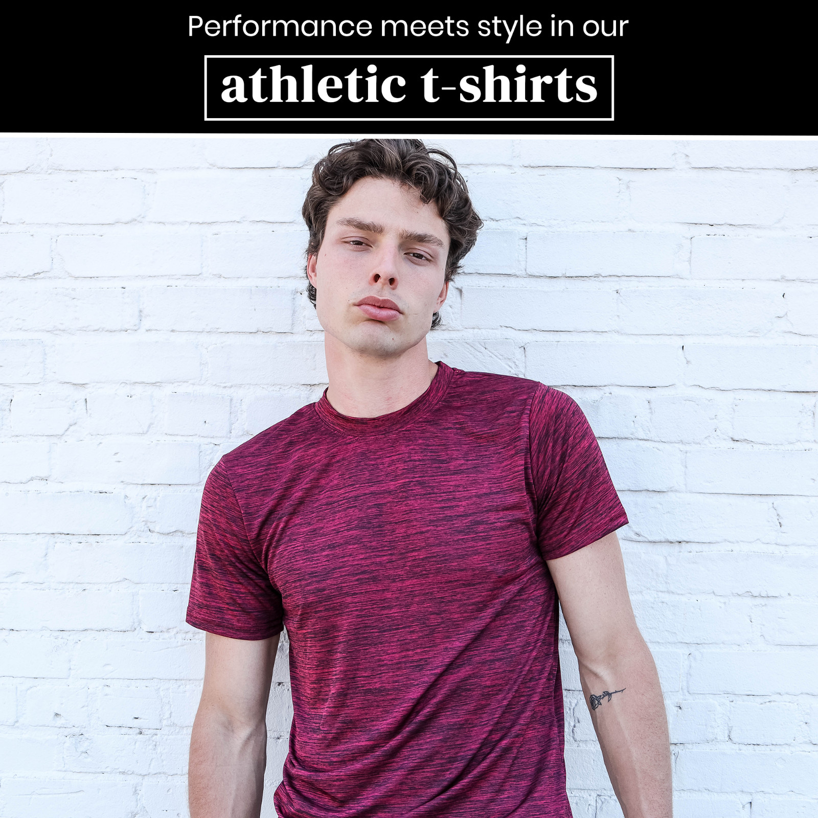 [5 Pack] Mens Active Athletic T Shirts Gym Running Workout Dry-Fit Crew Neck Top