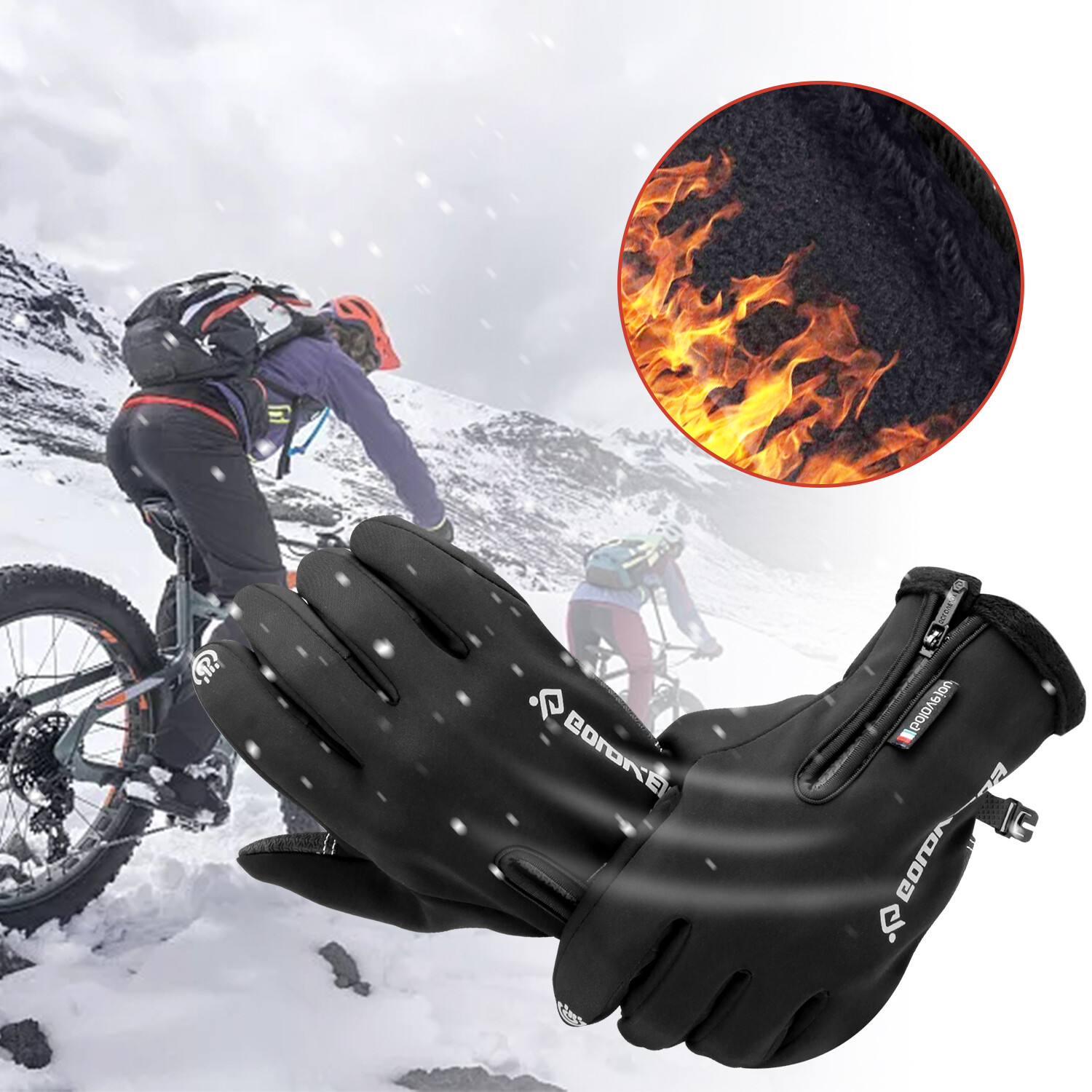 Men Women Winter Thermal Waterproof Windproof Touch Screen Warm Ski Snow Gloves