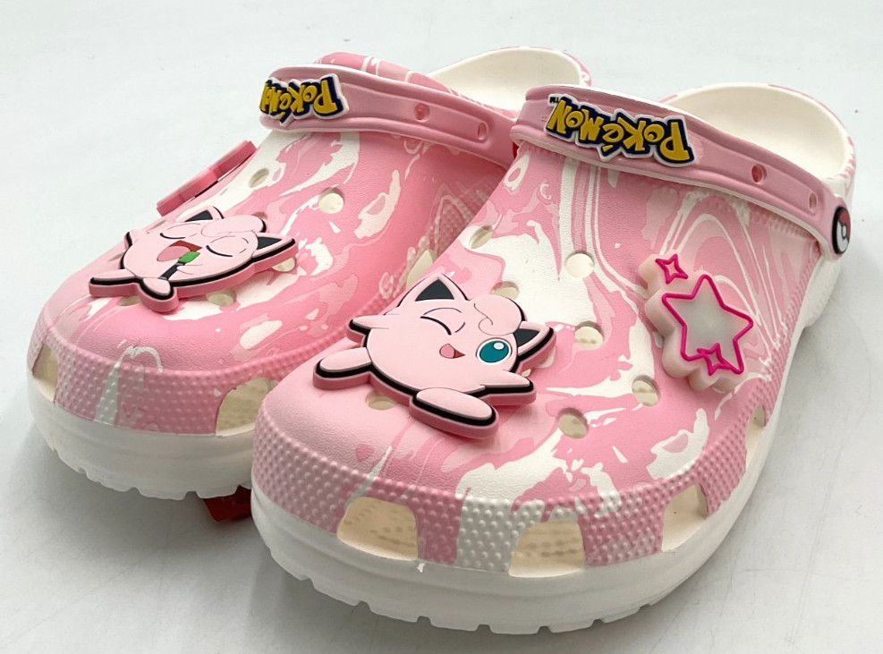 Pokémon x Crocs Jigglypuff Classic Men’s 9 / Women’s 11 Pink/White Clogs NIB