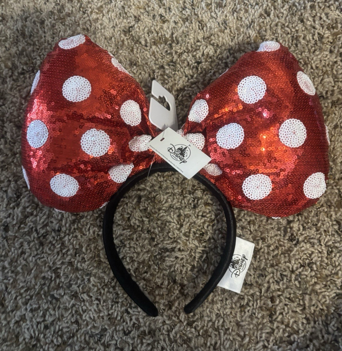 Disney Parks Minnie Mouse Giant Polka Dot Bow Headband