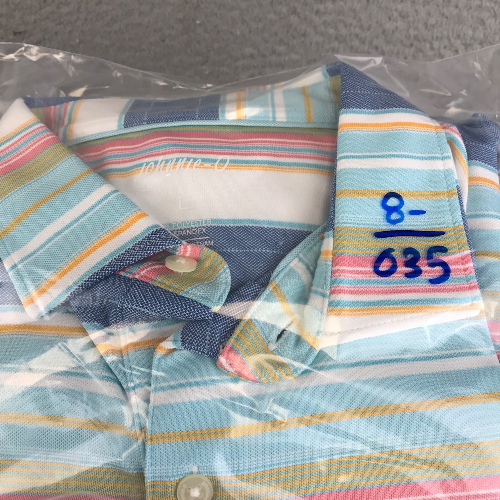 johnnie-O Erwin Lake Polo Multi Colored Stripe size L
