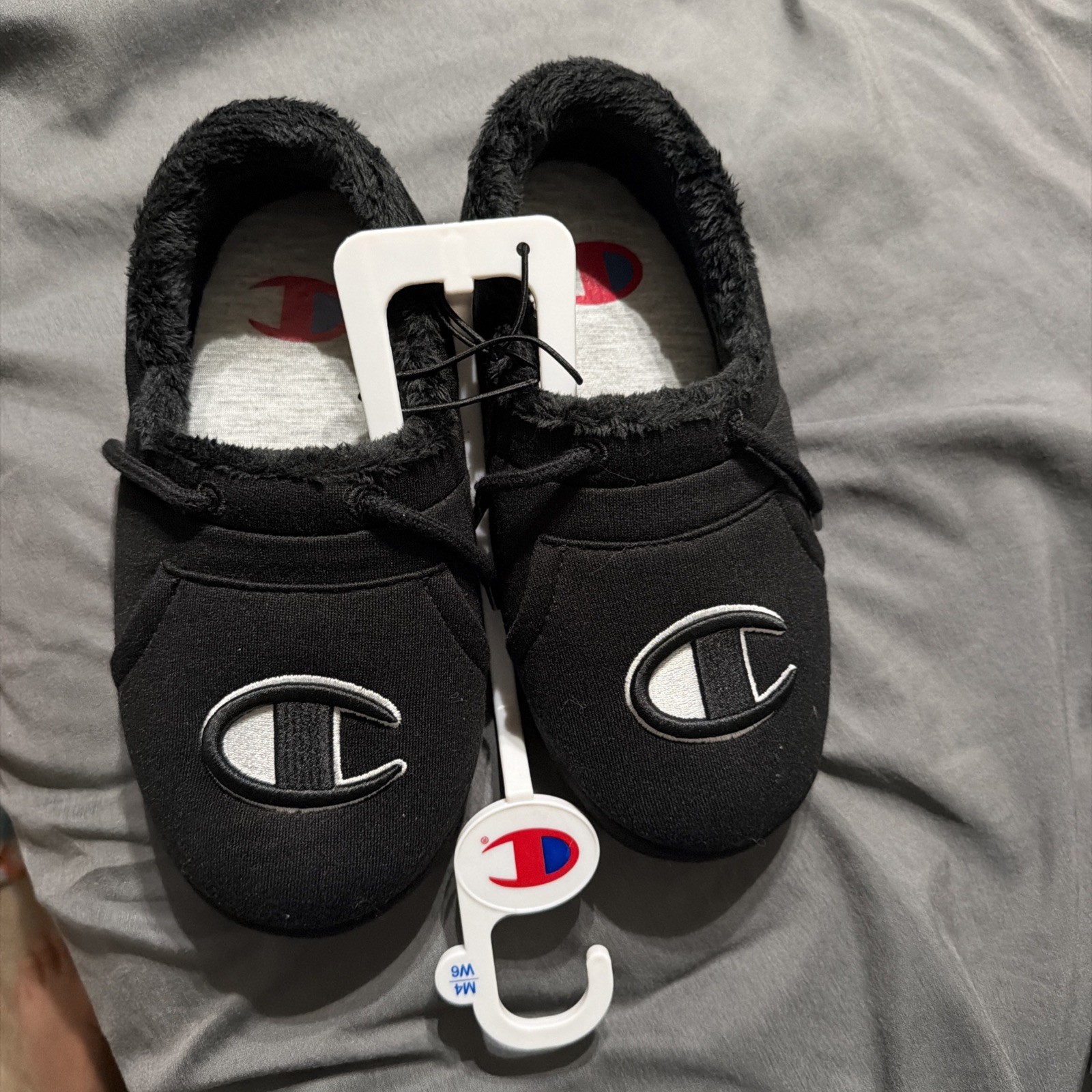 Champion Adult University Unisex Slippers – BLACK W/6-M/4