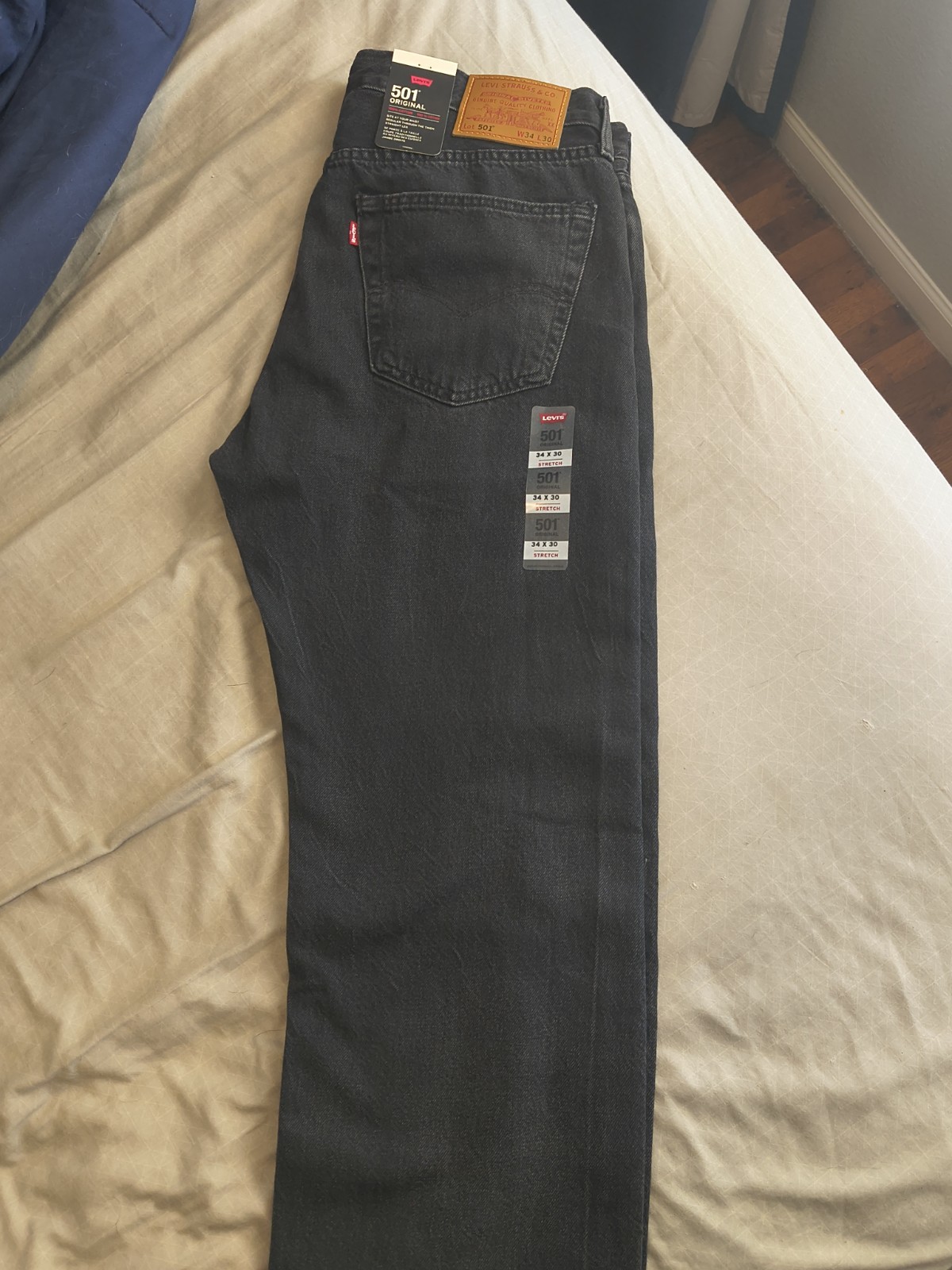 Levi’s Men’s 501 Regular Fit Dark Wash W34XL30
