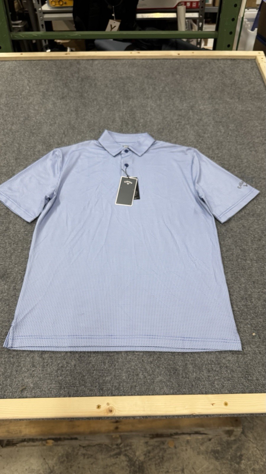 Callaway Men’s Opti-Dri Blue Golf Polo Size L Short Sleeve Lightweight