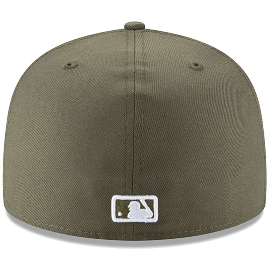 New York Yankees MLB New Era 59FIFTY Fitted Cap HAT 5950 OLIVE ARMY GREEN GREY