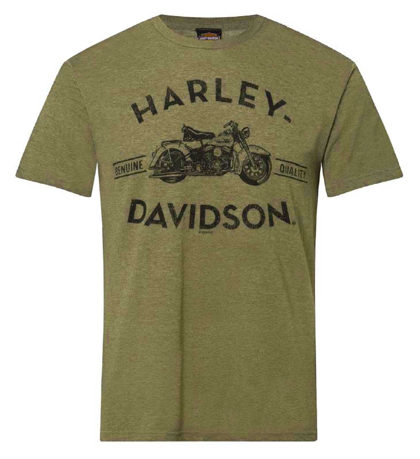 Harley-Davidson Men’s Precisely Poly-Blend Short Sleeve T-Shirt, Military Green