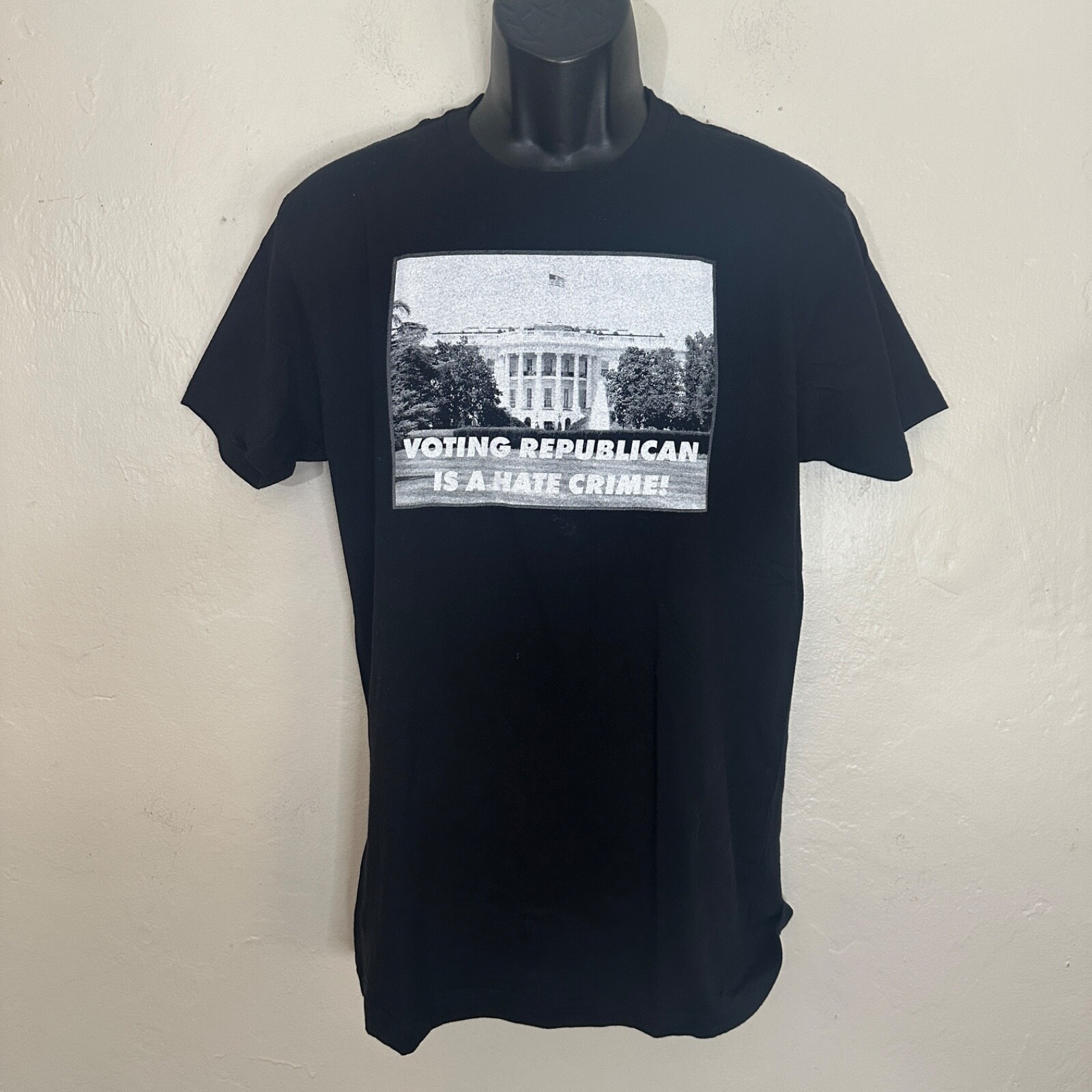 Adams Nest Voting Republican Is a Hate Cime T Shirt 20″ armpit to armpit seams