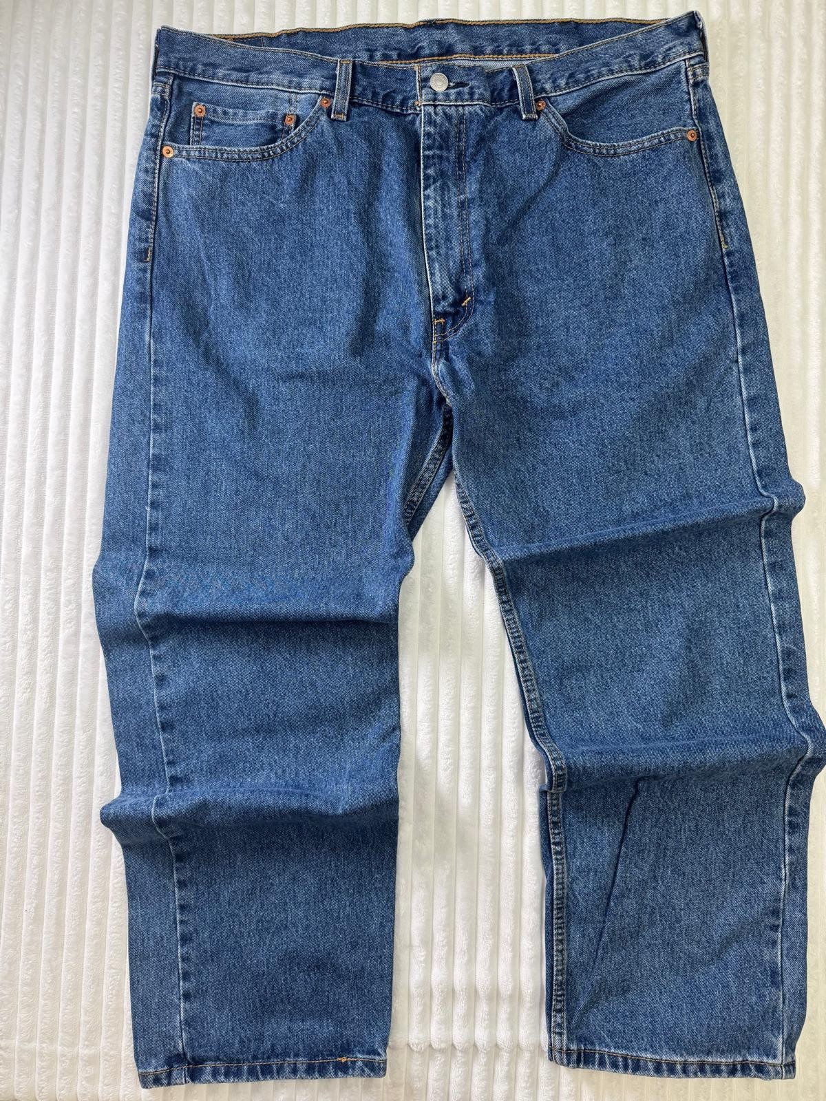Levis 505 Jeans Mens 40×30 Blue Regular Straight Medium Wash Zip Fly