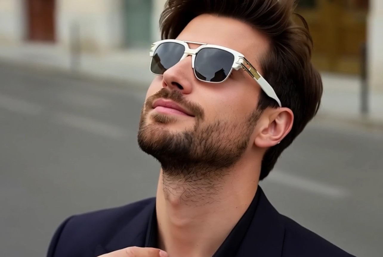 MEN SUNGLASSES CLEAR GAZELLE B-BOY HIP HOP SUNGLASSES OVERSIZED RETRO SQUARE