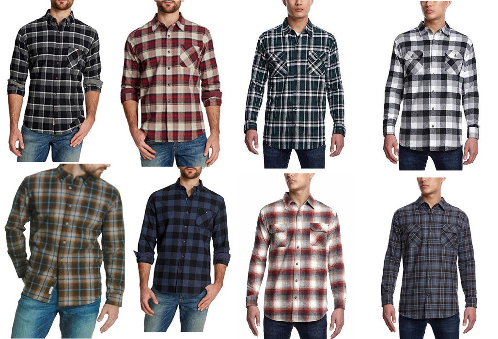 Weatherproof Vintage Men’s Lightweight Plaid Flannel Long Sleeves Shirt