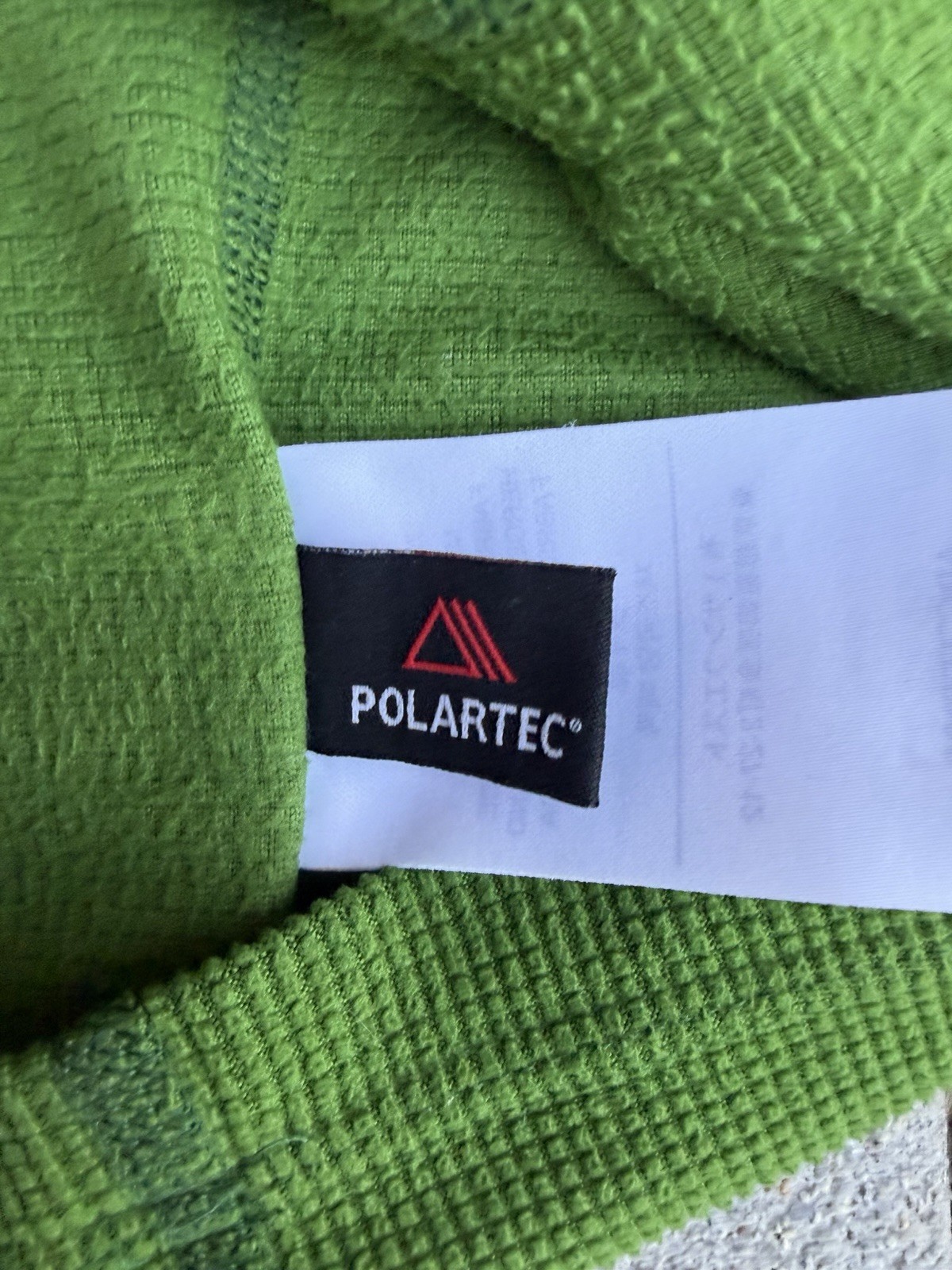 Arc’teryx Men’s Half-Zip Sweater Olive Polartec Waffle Grid Fleece Large