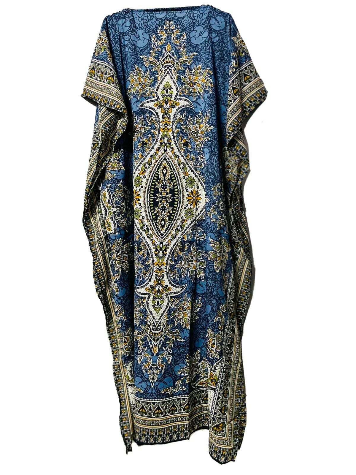 Long Kaftan Dress Women Caftan Tunic Dress Hippy Boho Maxi Plus Size Night Gown