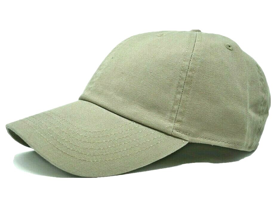 Men Cotton Baseball Cap Adjustable Polo Style Washed Solid Plain Blank Dad Hat