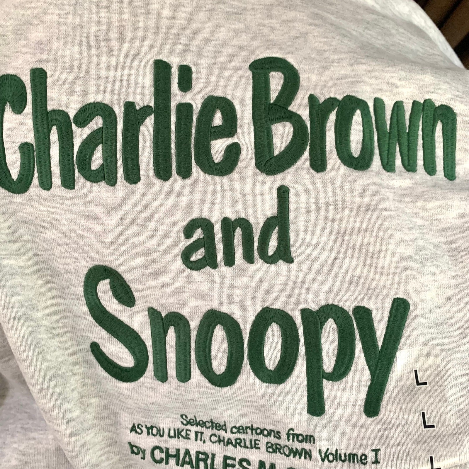 NWT Uniqlo PEANUTS Charlie Brown and Snoopy Sweatshirt in Gray Unisex L