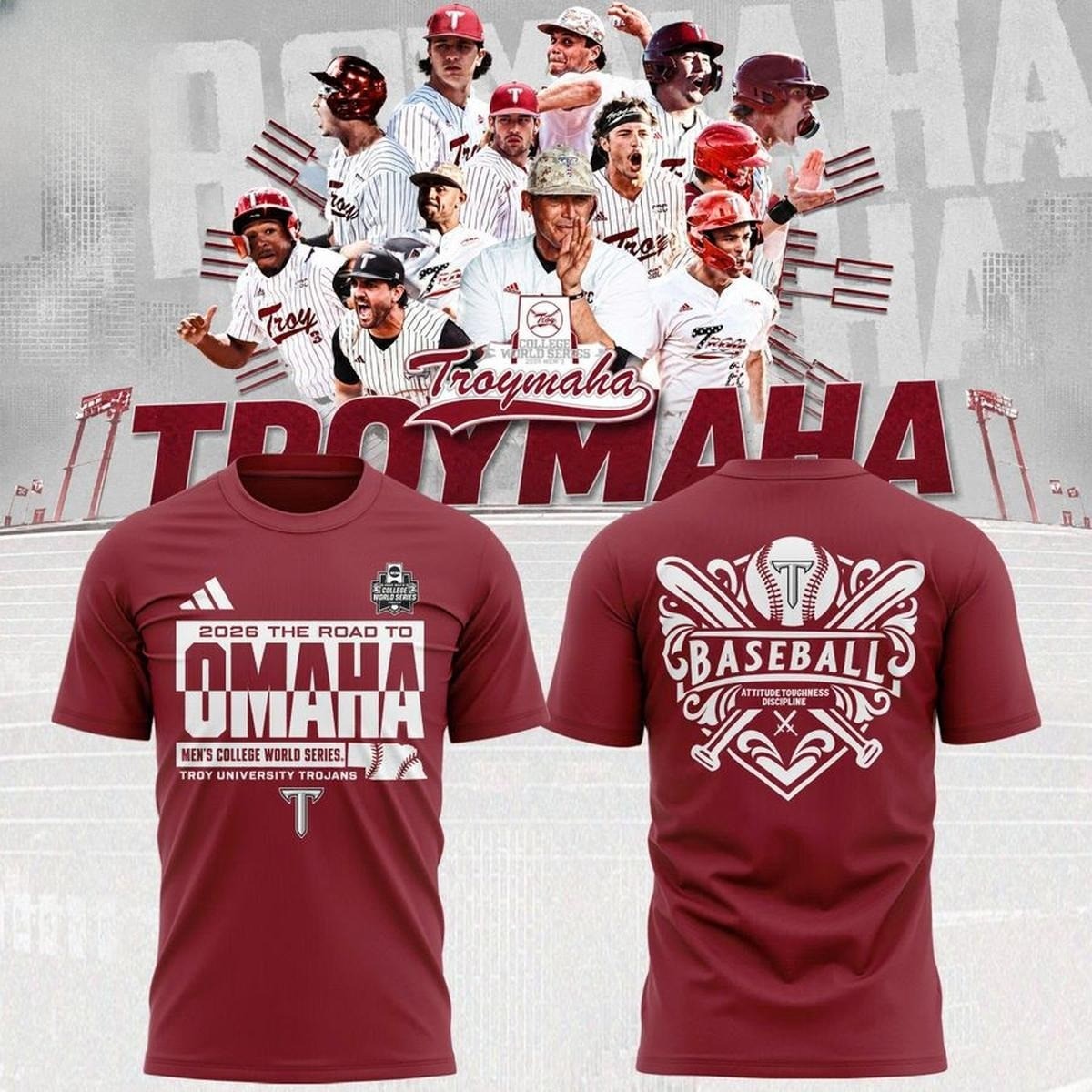 Trojans Baseball 2026 NCAA College World Series Troymaha T-Shirt