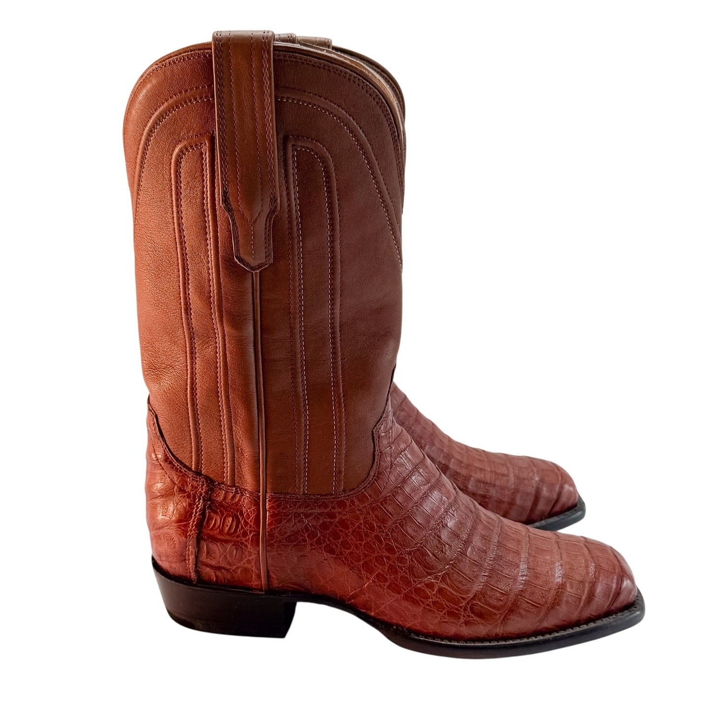 Tecovas The Dillon Mens Caiman Belly Western Boots 10 D Pecan Brwn w Box Cowboy
