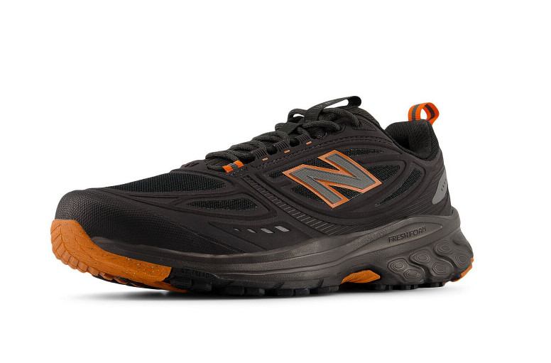 New Balance 410 v9 Men’s Trail Running Shoes Faded Black Orange 4E Wide Auth