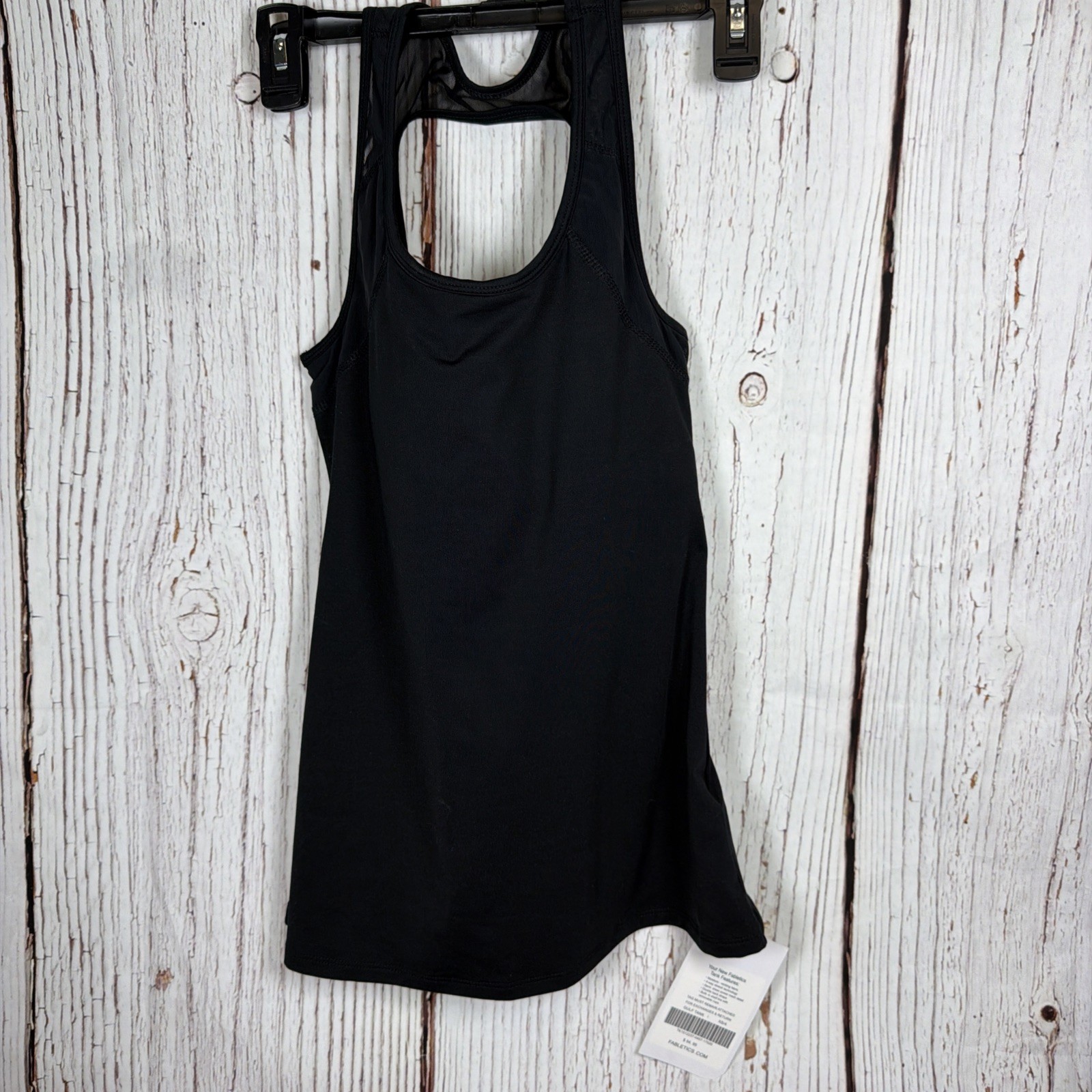 Fabletics Black Women’s Gulf Tank XS/4 New With Tags Double Back Straps