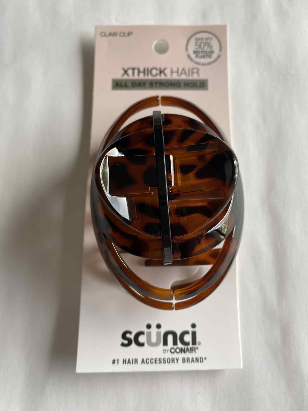 Scunci Claw Clip XThick Hair , All Day Strong Hold ( 1 pc ) Tortoise Jaw 32690