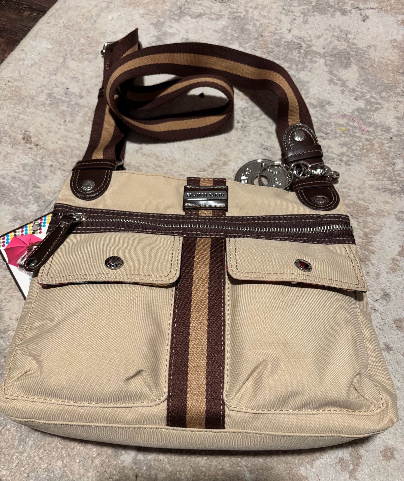 Franco Sarto Carlisle Crossbody Bag in Khaki