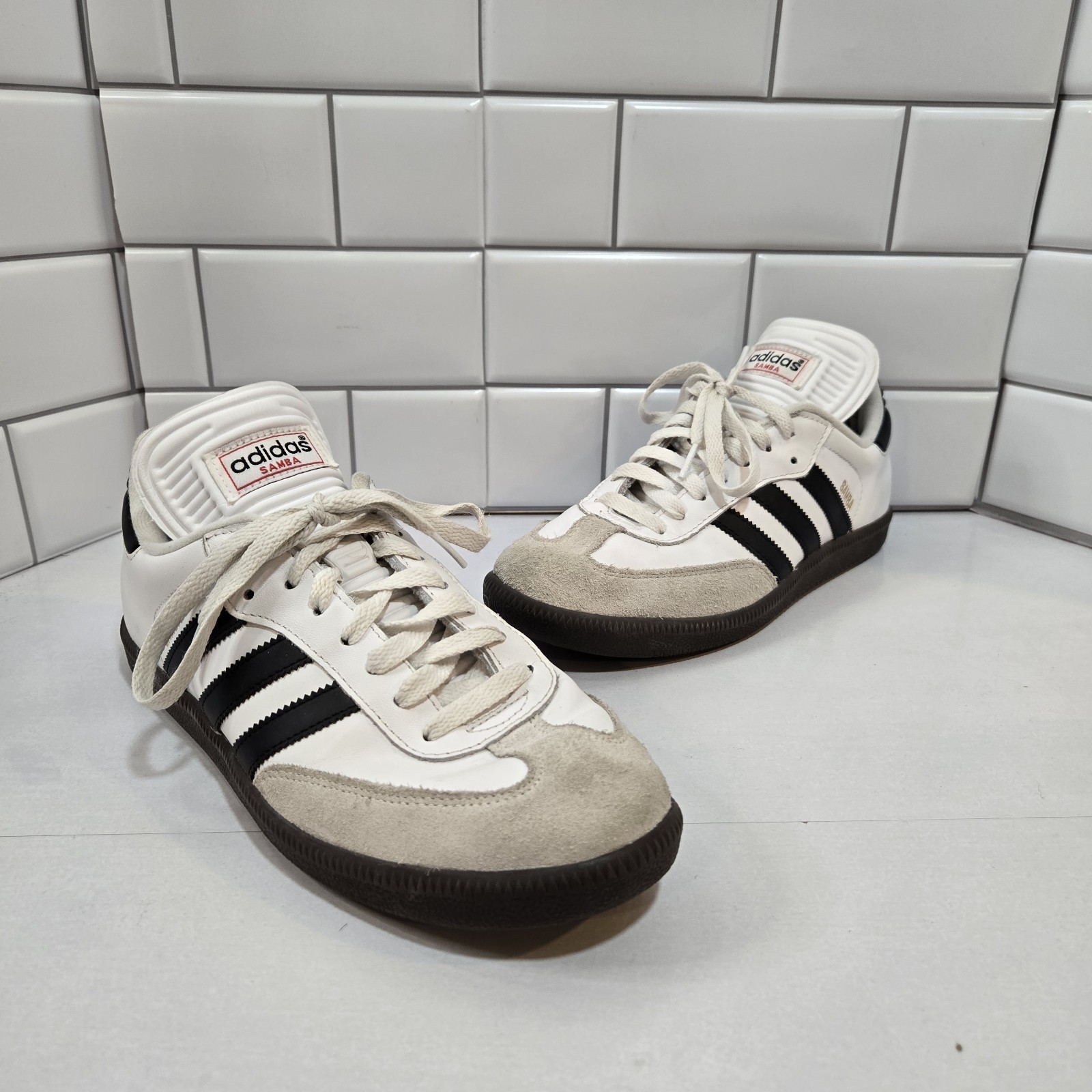 Adidas Mens Samba Classic 772109 White Casual Shoes Sneakers Size 7