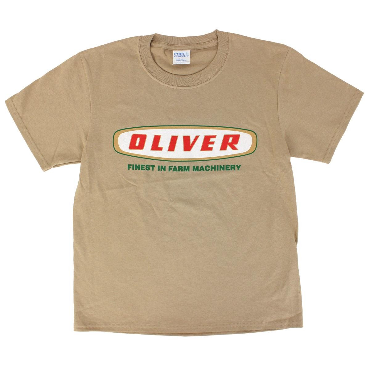 Youth Oliver Oval Logo Tan Short Sleeve T-Shirt Farm Tractor EXC-459