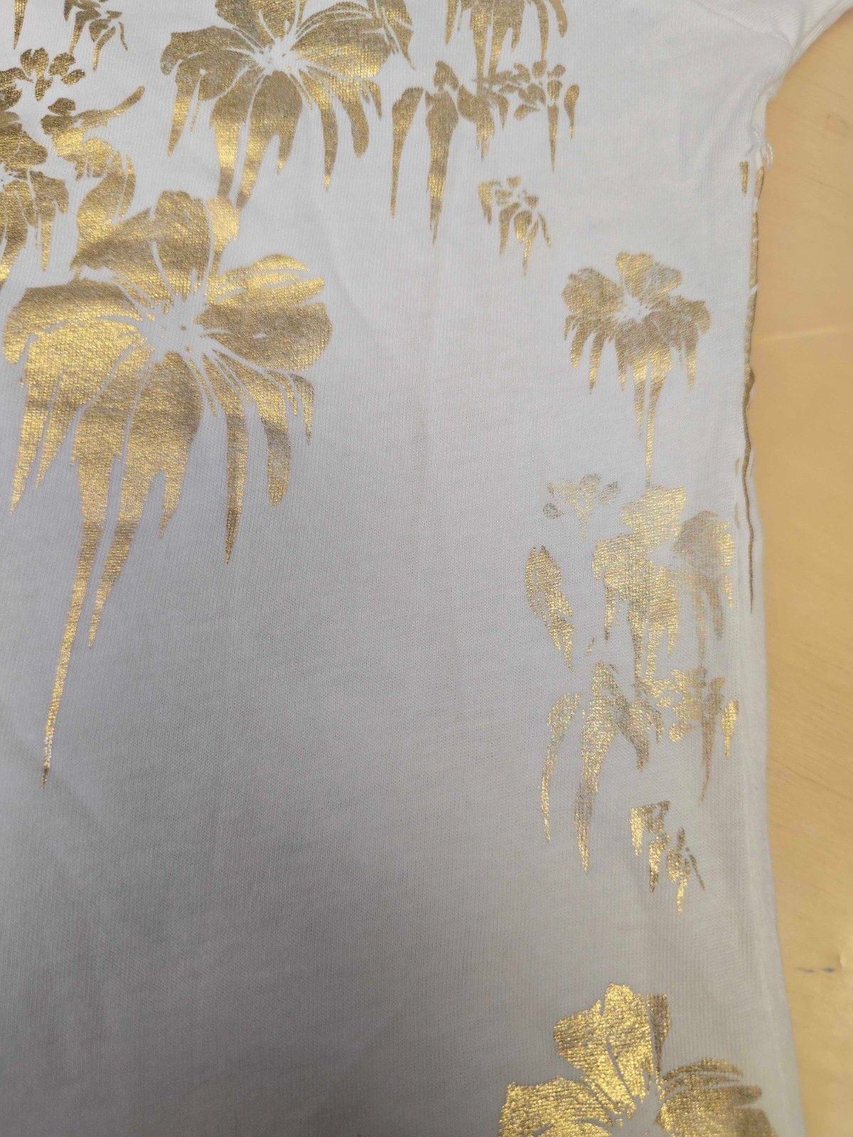 Jardin Foil Tee/Top – White THE NOLI SHOP