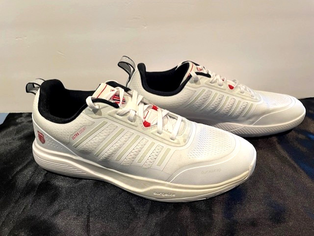 MENS 12 K-SWISS ULTRA COURT ATHLETIC SHOES WHITE BASKETBALL PICKLEBALL GOLF