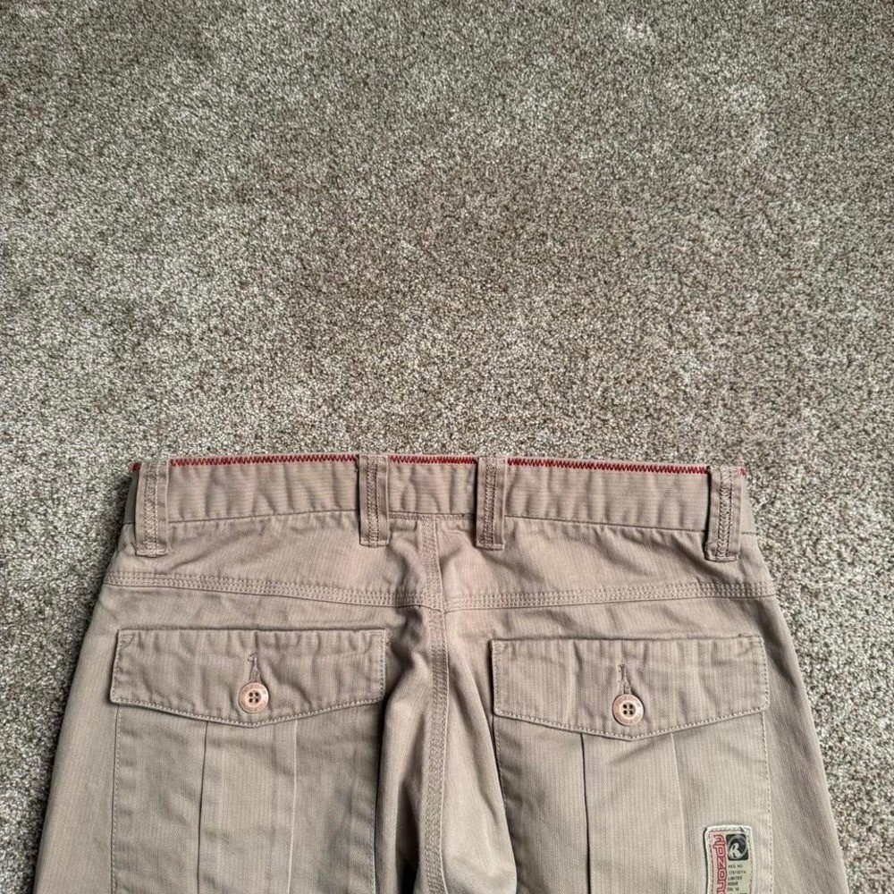 TAN RIPZONE “ZIG ZAG” HBT STRAIGHT LEG TROUSERS
