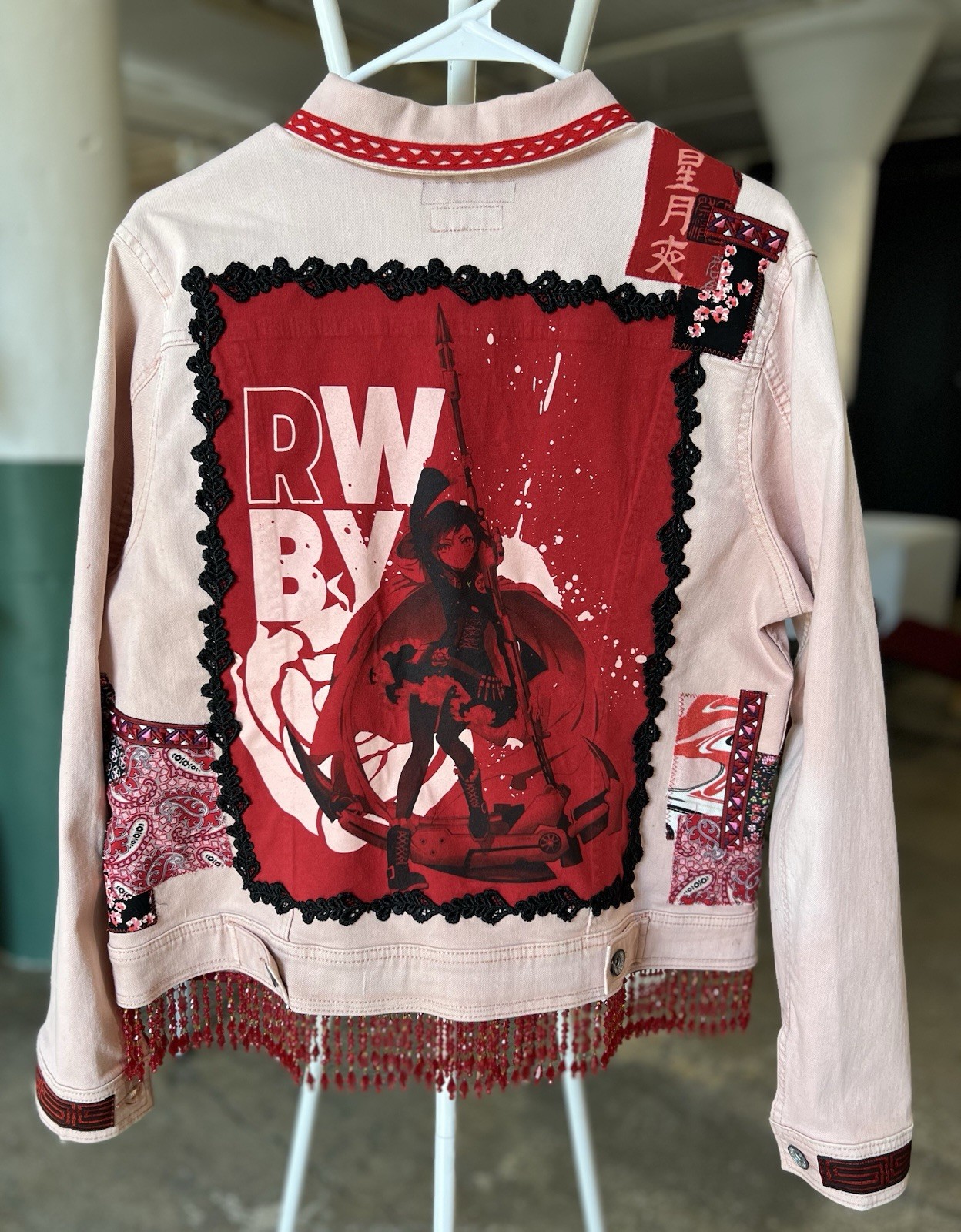 RWBY Anime Custom Patchwork Jean Jacket