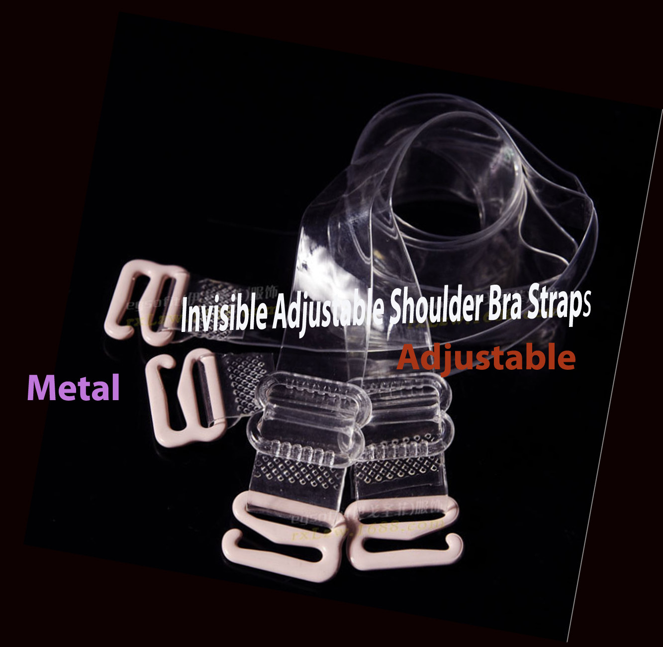 Transparent Invisible Adjustable Shoulder Bra Straps width 15mm