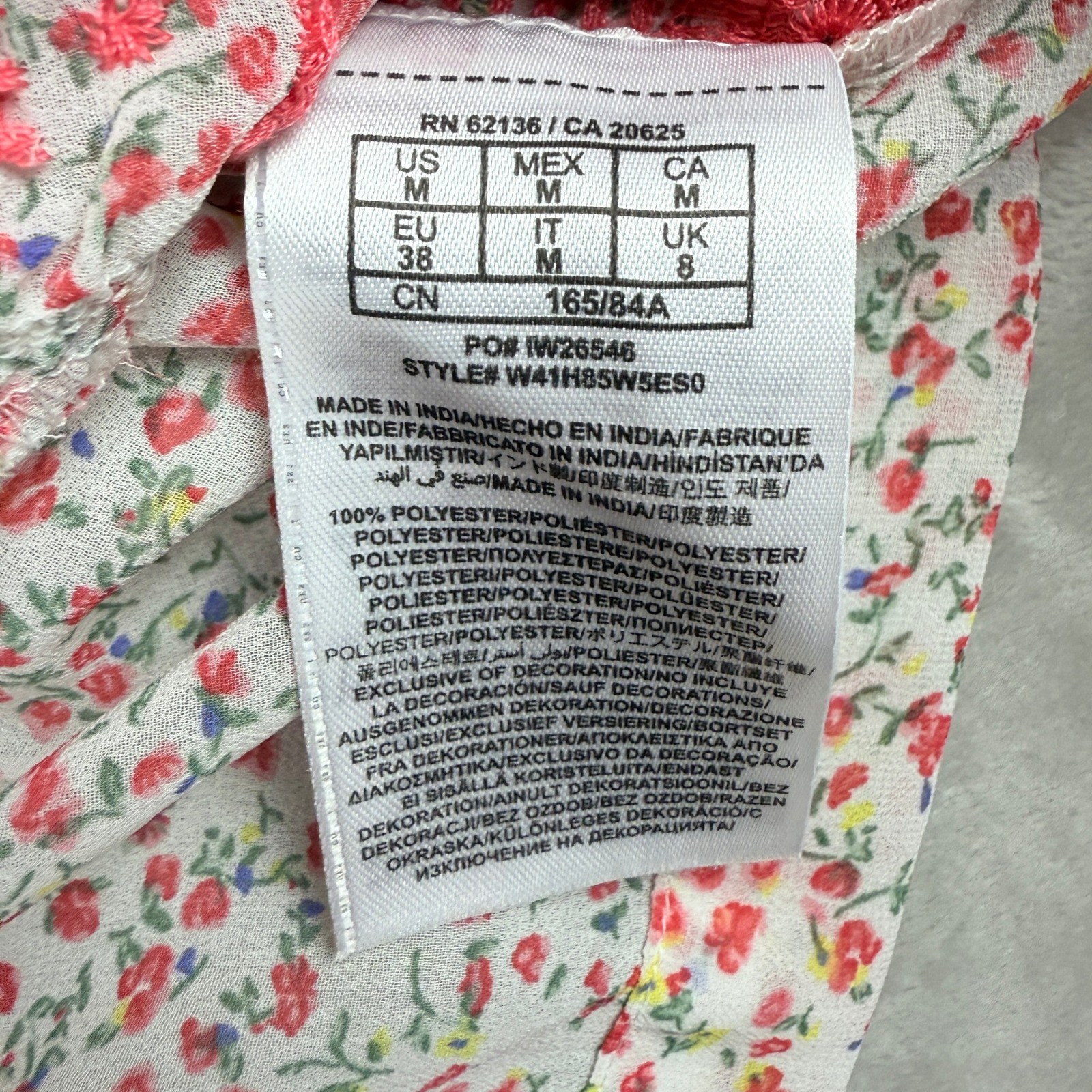 GUESS Babydoll Shirt Women M Pink Floral Embroidered Blouse Top Boho Cottagecore
