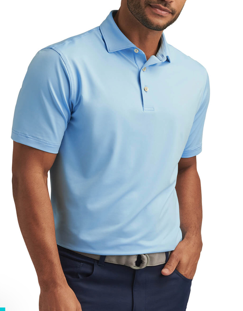 NWT! NEW! PETER MILLAR SHIRT SUMMER COMFORT POLO – Cottage Light Blue