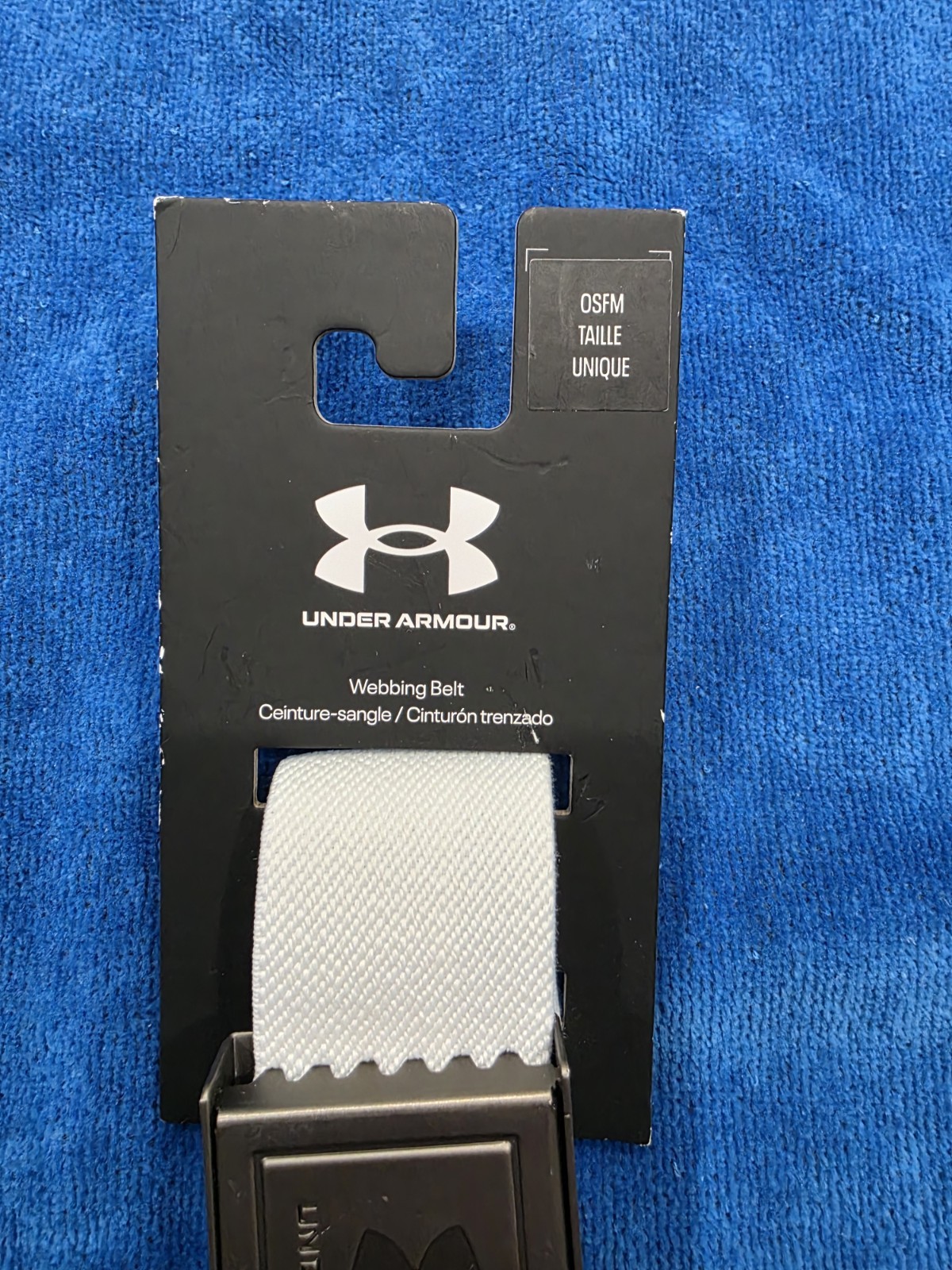 Under Armour Mens UA Webbing Golf Belt 1369819 – OSFM (Adjustable Cut-to-Fit)