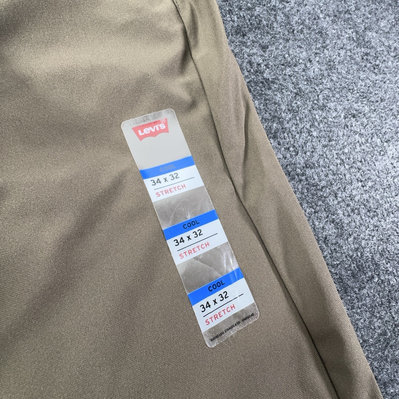 Levi’s 514 Tech Olive Green High Stretch Pants 34×32 Cooling NWT