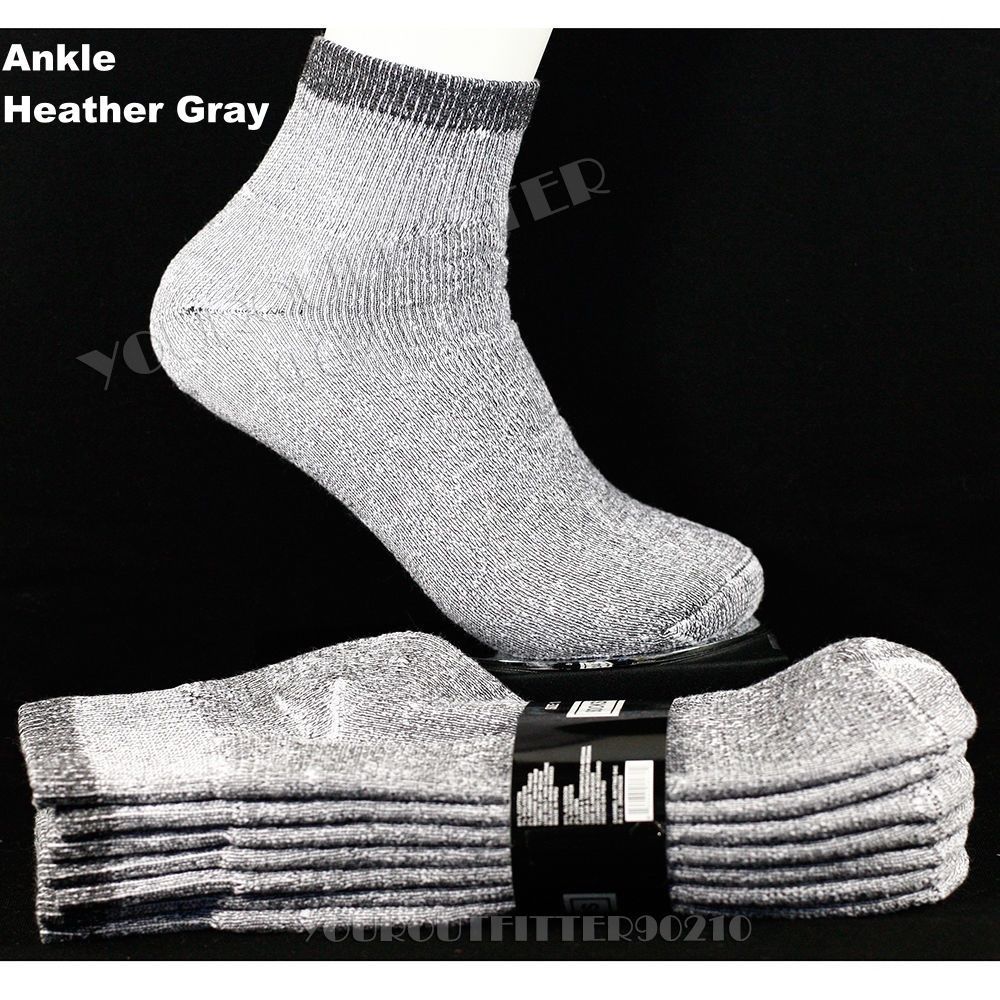 9-11 Women 10-13 10-15 Men Heavy Cotton Socks Lot Sports Crew Anklet Low Cut