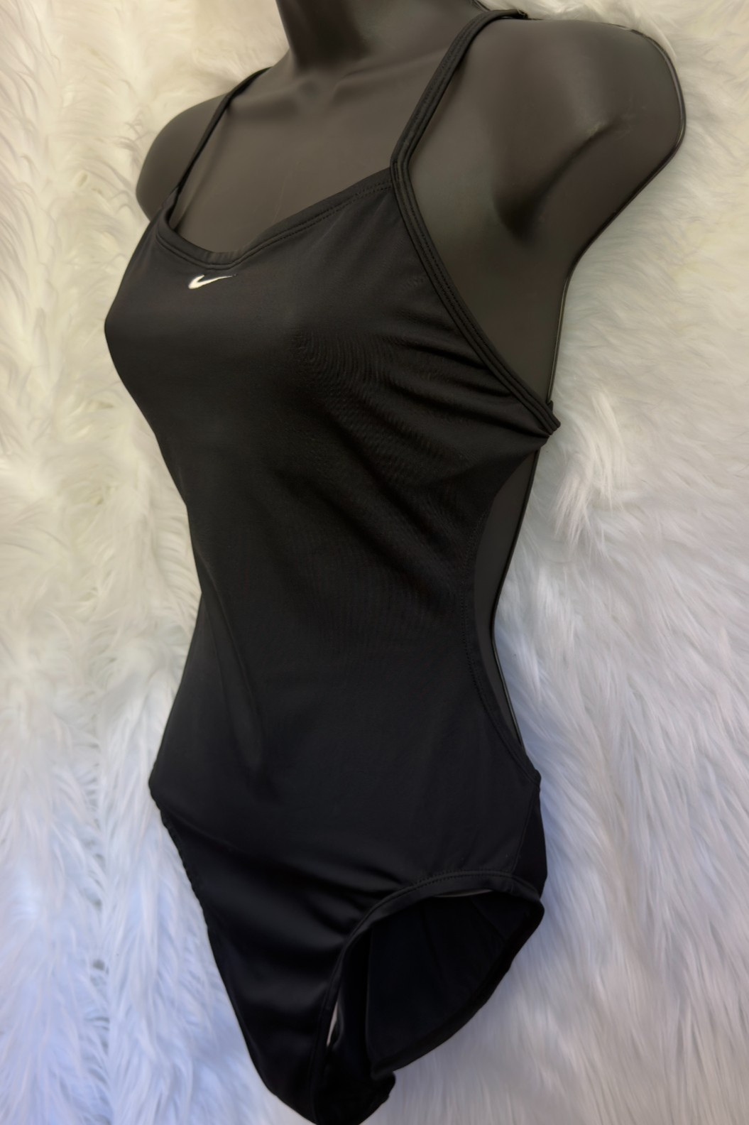 Nike Black One-Piece Swimsuit Size 10 Athletic Training Swim Suit EUC